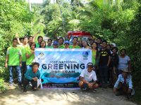 BILECO personnel plant cacao seedlings